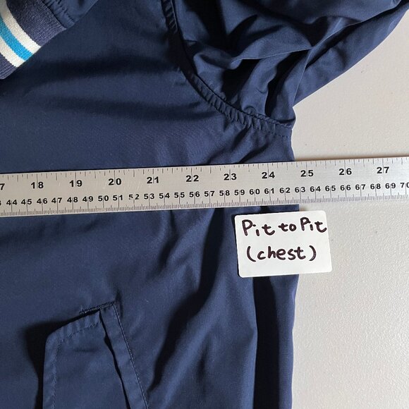 Fred Perry Nylon Full Zip Bomber Jacket - Men's Size XL - Blue - Picture 7 of 9